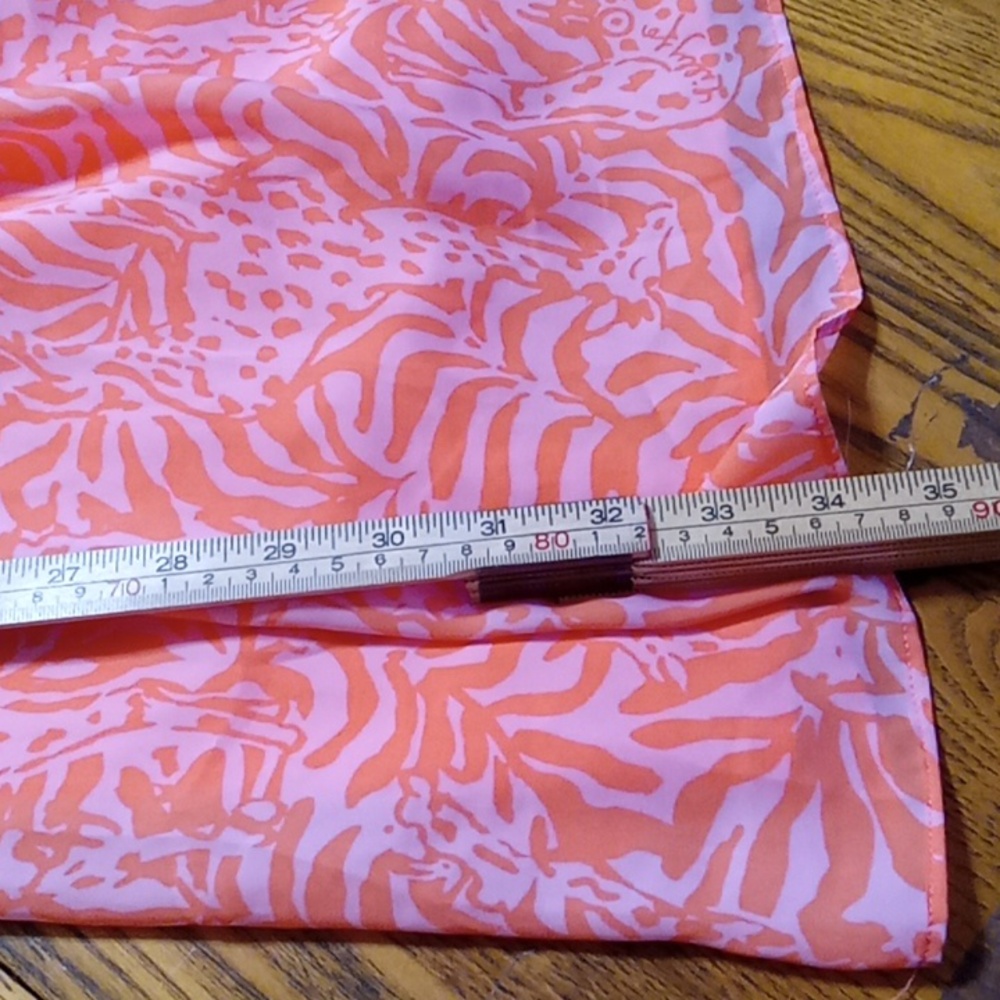LILLY PULITZER Womens SMALL PETITE White Dress Preowned ORANGE PINK SP MINI - Picture 3 of 8